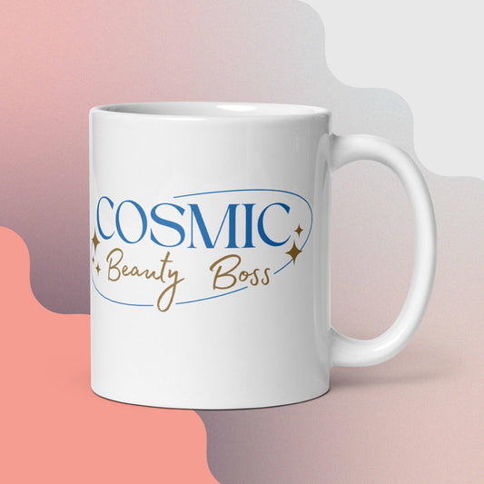 White glossy mug